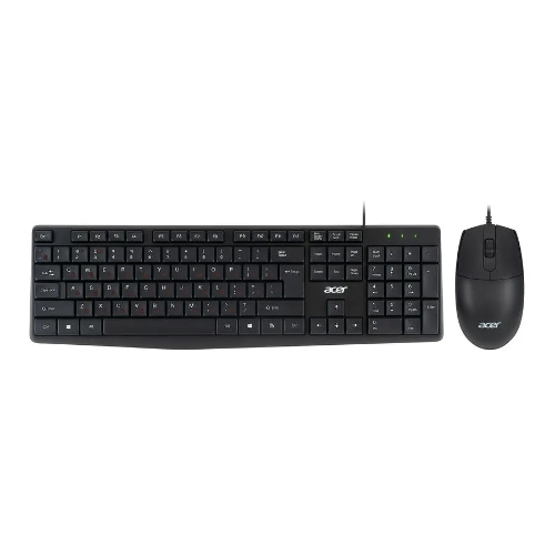 Комплект клавиатура+мышь Acer OMW141 проводной, USB, 1200 DPI, чёрный