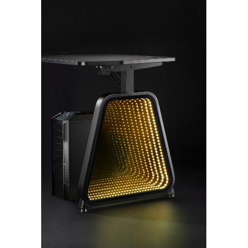 Стол игровой Cactus CS-GMD-BK-RGb столешница МДФ, черный каркас черный 136x60x75 см