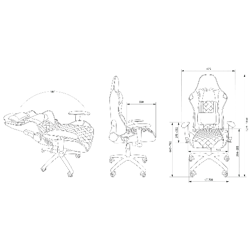 Кресло Cactus CS-CHR-030BLS черный, экокожа, подголовник