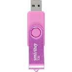 Флешка USB Smartbuy Twist Pink (SB008Gb2TWP), 8Gb, USB 2.0, R/W 15/5, розовый
