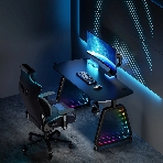 Стол игровой Cactus CS-GMD-BK-RGb столешница МДФ, черный каркас черный 136x60x75 см