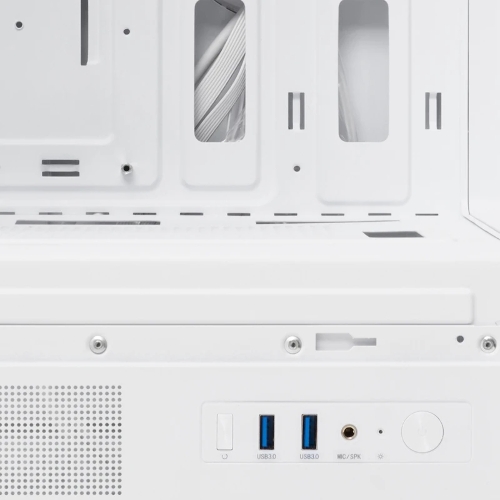 Компьютерный корпус HSPD F510, Panoramic Mid Tower, белый, TG, 0.5 SPCC, 3x120мм ARGB ATX, mATX, mITX 180/280/160мм 1x2.5