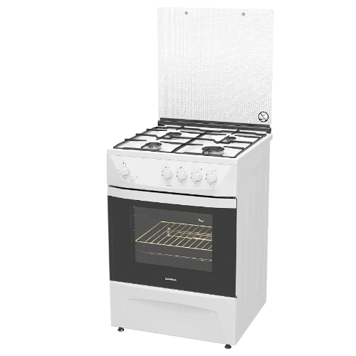 Плита газовая Darina 1D GM141 007 W белый, конфорок 4 шт, духовка 50 л, 60 см x 85 см x 60 см