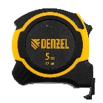 Рулетка Denzel 5м х 19мм, двухкомп. корпус, магнитный обрезиненный зацеп
