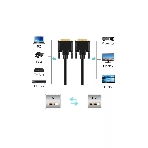 Кабель DVI-D--DVI-D Dual link 25M/25M, экран, феррит.кольца, 1.8м Telecom TCG441D-1.8M