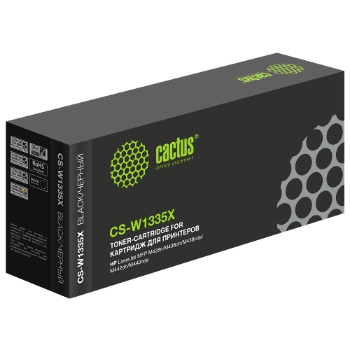 Картридж лазерный Cactus CS-W1335X W1335X черный (13700 стр.) для HP LJ MFP M438n/M438dn/M438nda/M442dn/M443nda