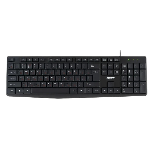 Комплект клавиатура+мышь Acer OMW141 проводной, USB, 1200 DPI, чёрный