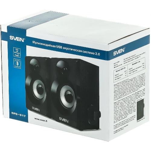 Акустическая система SVEN SPS-517, 2.0 черный