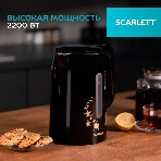 Чайник электрический Scarlett SC-EK21S45 1.5 л, 2200 Вт, черный корпус: нерж.сталь/пластик