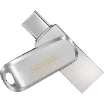 Флешка USB Sandisk Ultra Dual Luxe (SDDDC4-032G-G46), 32Gb, USB 3.2 Gen 1/Type-C, R/W 150/40, серебристый