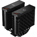 Кулер для процессора PCCooler RT620 Digital BK (250W, 4-pin PWM, LED temp., 157mm, 6x6mm, 2x120мм, 73.32CFM, 34.9dBA, 2200RPM, S: 1851/1700/1200/115X, AM5/AM4, черный)