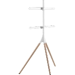 Подставка для телевизора Cactus CS-ST1246WTBCH белый/береза, 45