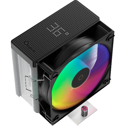 Кулер для процессора Ocypus Gamma A40 BK ARGB Digital, 100мм ARGB FAN, Top Display Panel, 4 HEAT PIPES, 4-PIN PWM, 600-2400 RPM, 29.5DBA, HYDRO BEARING, LGA115X/1200/1700/18XX, AM4/AM5
