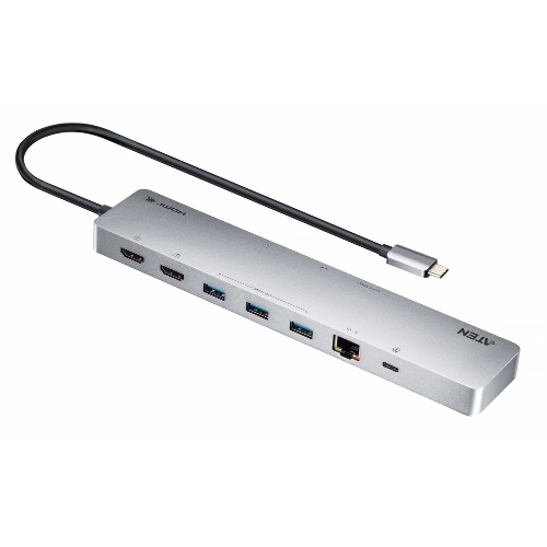 Док-станция ATEN UH3240-AT, USB, HDMI, HDMI/Ethernet/USB-A/USB-C/SDXC/SDHC/SD/microSDXC/microSDHC/microSD, USB Type-C