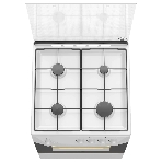 Плита газовая Darina 1D GM141 007 W белый, конфорок 4 шт, духовка 50 л, 60 см x 85 см x 60 см