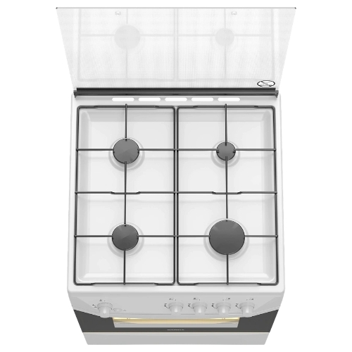 Плита газовая Darina 1D GM141 007 W белый, конфорок 4 шт, духовка 50 л, 60 см x 85 см x 60 см