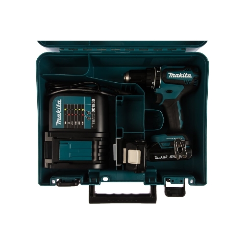 Аккумуляторная дрель-шуруповерт Makita DHP485SYE б\щет, 18В, 2х1.5 А·чLi-ion, БЗП-13мм,0-500\1900об\м, 50\25Нм
