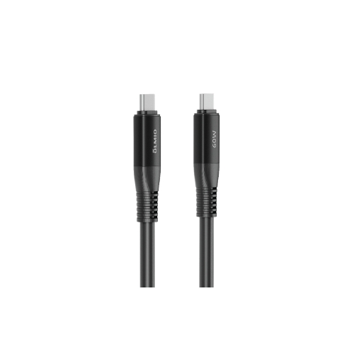 Кабель OLMIO SHIELD, Type-C - Type-C, 60W 3A, 1.2м, черный