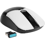 Мышь беспроводная A4Tech Fstyler FB12 белый/черный, 1200 dpi, радиоканал, Bluetooth, USB, кнопки - 3