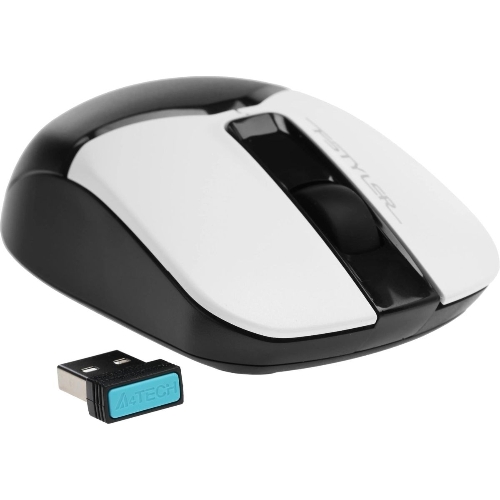 Мышь беспроводная A4Tech Fstyler FB12 белый/черный, 1200 dpi, радиоканал, Bluetooth, USB, кнопки - 3