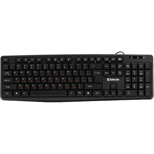 Клавиатура проводная Defender Concept HB-164, USB, черный