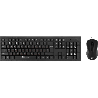 Комплект клавиатура+мышь Oklick 620M проводной, USB, 1200 DPI, чёрный