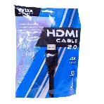 Кабель HDMI C-HM-HM-5M Wize, 5 м, v.2.0, 19M/19M, позол.разъемы, экран, черный, пакет