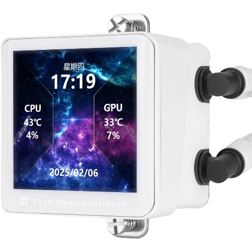 Система жидкостного охлаждения Thermalright Frozen Vision 360 V2 (360мм, LED, White, ARGB/Fans: 3x120мм, 69CFM, 27dBA, 2150RPM/Pump height 60мм, 23dBA, 3000RPM, Rad thickness 27мм/S: 1700, 1200, 1851, 115X, 2011, 2066, AM5, AM4)