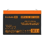 Аккумуляторная батарея ExeGate HR 6-12 (6V 12Ah, клеммы F2)