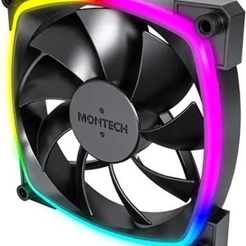 Вентилятор для корпуса Montech AX120 ARGb 120х120x25 черный 4-pin 27дБ (AX120 PWM BLACK) Ret