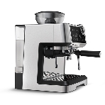 Кофеварка рожковая BQ CM5002 серебристый/черный, исп. кофе - зерновой/молотый, 2,8 л, 2400 Вт, 19 бар