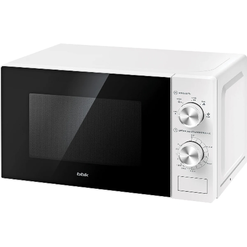 Микроволновая печь BBK 20MWS-763M/W белый, 20 л, 700 Вт, переключатели - поворотный механизм