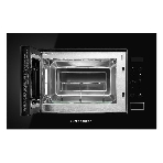 Встраиваемая микроволновая печь Kuppersberg HMW 620 B, объем 20 л, мощность 700 Вт, поворотный стол, High-Tech, 9 автоматических программ, гриль, сенсорное управление, черный