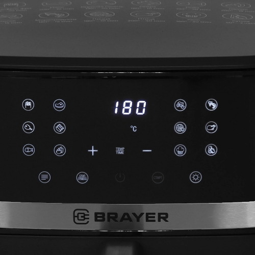 Аэрогриль Brayer BR2040 черный, 1800 Вт, 10 л, сенсор, 12 программ