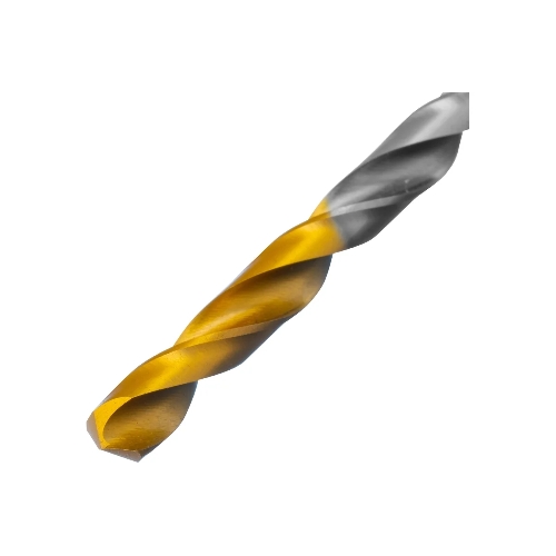 Сверло спиральное по металлу Denzel 5 x 86мм, Р6М5, Golden Tip