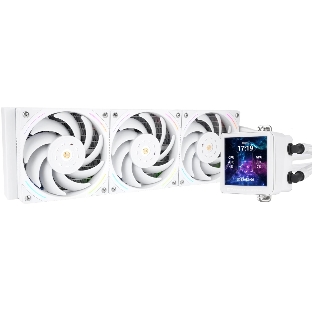 Система жидкостного охлаждения Thermalright Frozen Vision 360 V2 (360мм, LED, White, ARGB/Fans: 3x120мм, 69CFM, 27dBA, 2150RPM/Pump height 60мм, 23dBA, 3000RPM, Rad thickness 27мм/S: 1700, 1200, 1851, 115X, 2011, 2066, AM5, AM4)