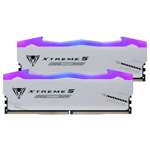 Оперативная память Patriot Viper Xtreme 5, DDR5, 32Gb (2x16GB), 6000MHz, CL30, DIMM, с радиаторами, RGb, серебристый