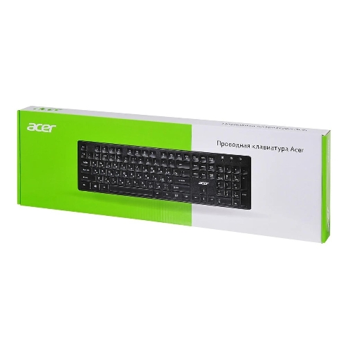 Клавиатура проводная Acer OKW020, USB, черный