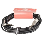 Кабель гитарный FORCE FGC-09/4.5L1/4" TS Jack - 1/4" TS Jack угловой, высококачественный, малошумящий с проводниками из безкислородной меди OFC, диаметр 6 мм, профессиональные металлические разъемы, длина 4,5 м