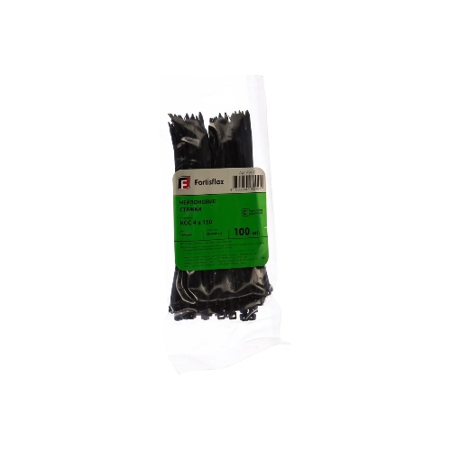 Стяжки нейлоновые Fortisflex 49410 КСС 4x150 (ч) (100 шт.)