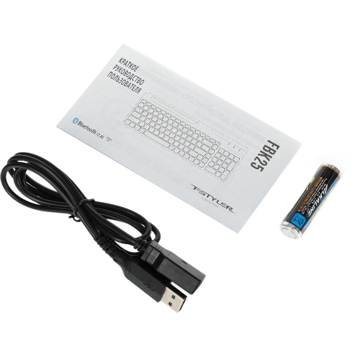 Клавиатура беспроводная A4Tech Fstyler FBK25, USB, Bluetooth/Радиоканал, белый/серый