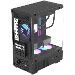 Корпус Formula Crystal Z1CM Plus AR v2 черный без БП mATX 5x120мм 1xUSB3.0 audio bott PSU