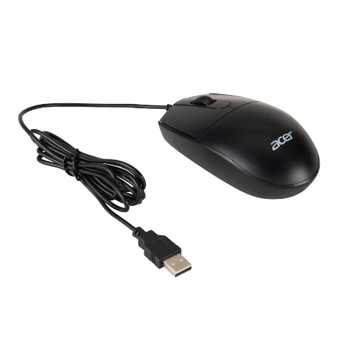 Комплект клавиатура+мышь Acer OMW141 проводной, USB, 1200 DPI, чёрный