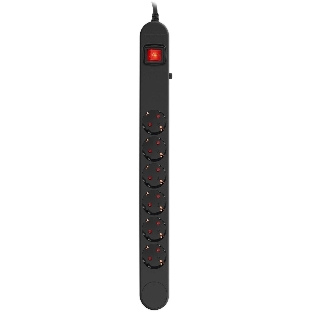 Сетевой фильтр Ippon NF-EU-1.8-10 1.8 м, 6 розеток, черный, коробка