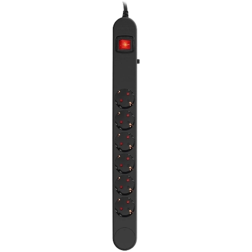 Сетевой фильтр Ippon NF-EU-1.8-10 1.8 м, 6 розеток, черный, коробка