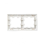 Рамка 2-местная IEK BRITE РУ-2-Бр DECOR 3D-форма белый/белый