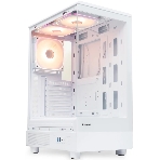 Компьютерный корпус HSPD F510, Panoramic Mid Tower, белый, TG, 0.5 SPCC, 3x120мм ARGB ATX, mATX, mITX 180/280/160мм 1x2.5