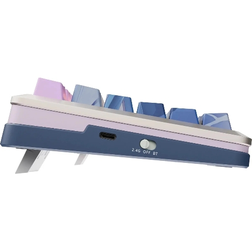 Клавиатура Redragon Flekact Pro гибридная, USB Type-A, Bluetooth, радиоканал, фиолетовый