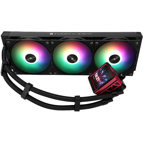 Водяное охлаждение для процессора Water Cooling System Thermalright Frozen Warframe 360 Ultra черный Argb (360мм, черный, ARGb/Fans: 3x120мм, 70.84CFM, 22.1dBA, 2000RPM/Pump height 60мм, 23dBA, 3000RPM, Rad thickness 27mm/S: 1200, 1700, 1851, 2011, 2066, 115X, AM5, AM4)
