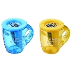 Точилка для карандашей ручная Deli Cup E0551, 2 отверстия, пластик, ассорти, дисплей